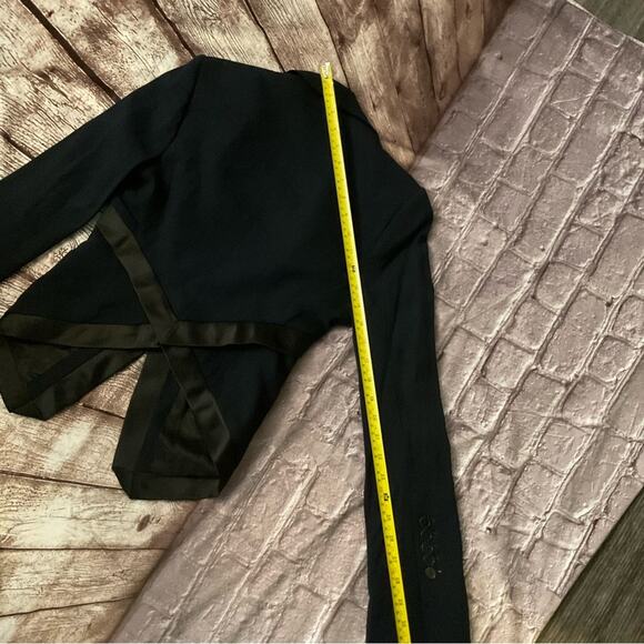 BCBGMaxAzria Two Tone Navy/Black Tuxedo Jacket XS Holiday Party Seasonal Office - Picture 9 of 12